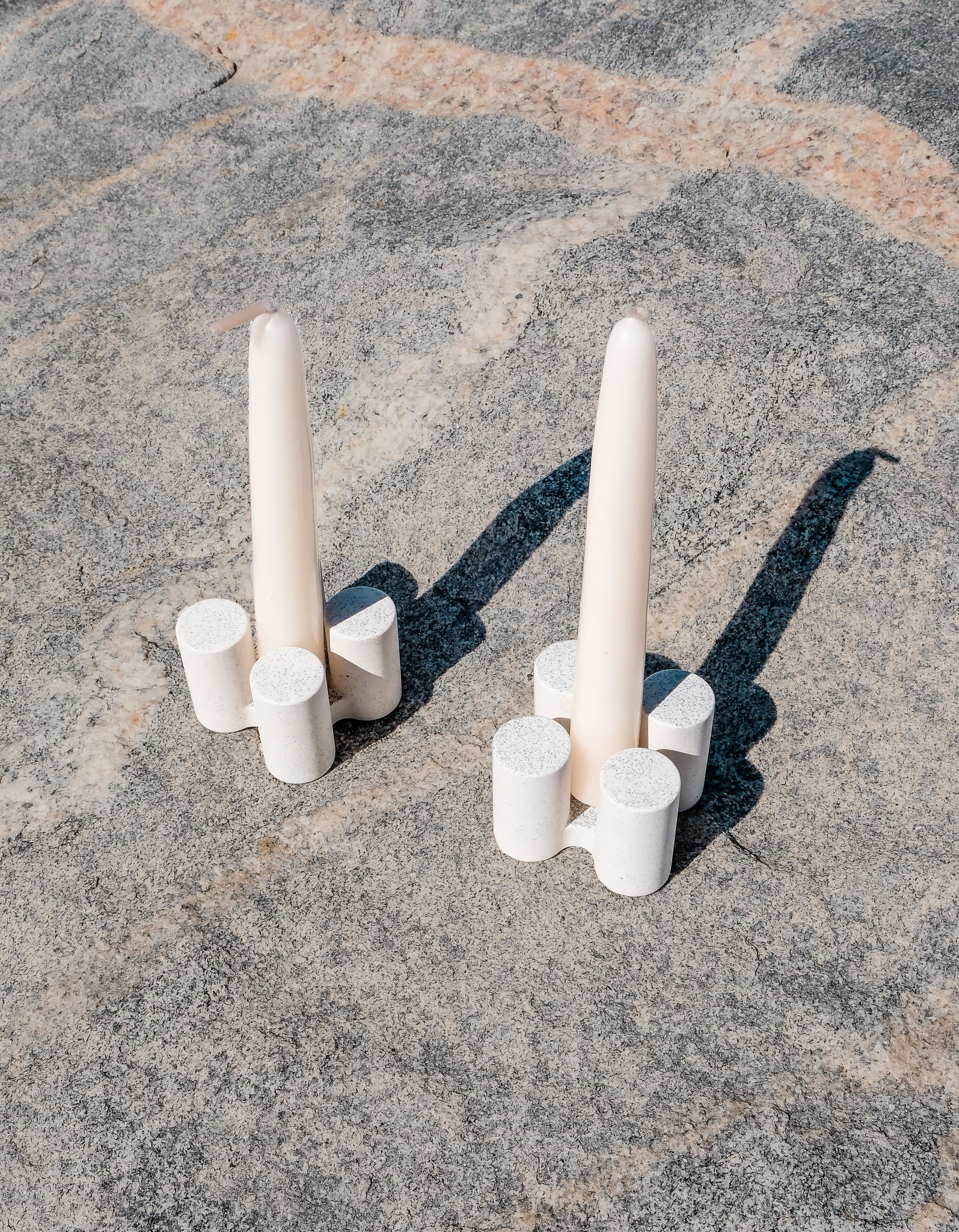 White Sand Candle Holder